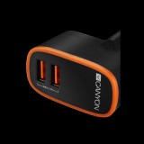 CANYON H-02 2 x USB, 5 V, 2.4 A univerzális fekete-narancs fali töltő