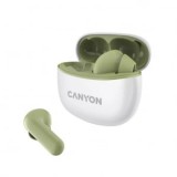 Canyon TWS-5 Bluetooth stereo headset fehér-zöld (CNS-TWS5GR)