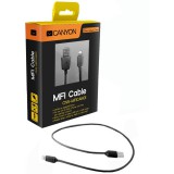 Canyon Ultra-compact MFI Apple Cable 1m Black CNS-MFICAB01B