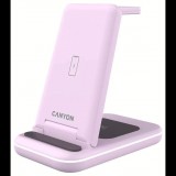 Canyon WS-304 3in1 Vezeték nélküli töltő - Rózsaszín (15W) (CNS-WCS304IP)