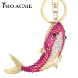 Cápa kristály kulcstartó, táskadísz rózsaszín