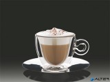 . Cappuccinos csésze rozsdamentes aljjal, duplafalú, 2db-os szett, 16,5cl "Thermo"