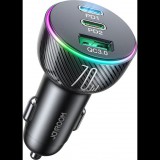Car charger Joyroom JR-CL26, 2x USB-C PD, 1x USB 70W (black) (JYR636)