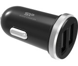 Car charger silicon power cc102p - 2.1a (10.5w) dual usb, fekete sp2a1asycc102p0k