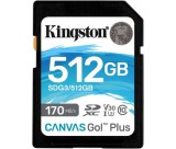 Card SDXC Kingston Canvas Go Plus 512GB 170R C10 U