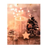 Cardex Ajándéktáska Karácsonyi gyertya mintázattal 26x32x12,5cm