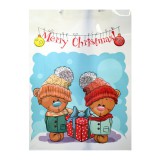 Cardex Ajándéktáska Karácsonyi macikkal és Merry Christmas felirattal 32,5x45,5x10cm