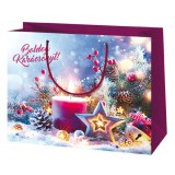 Cardex Boldog Karácsonyt! feliratos nagy méretű exkluzív ajándéktáska 27x14x33cm