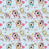 Cardex Cuki unikornis mintás csomagolópapír 100x70cm