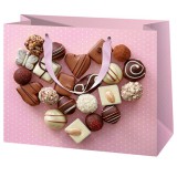 Cardex Desszert szív rózsaszín exkluzív nagy ajándéktáska 26x13x32cm