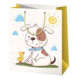 Cardex Egy kutya és csibe barátsága mintás nagy méretű exkluzív ajándéktáska 27x14x33cm-es