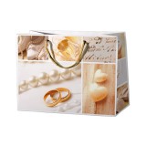 Cardex Esküvői, karikagyűrű mintás nagy méretű ajándéktáska 27x14x33cm