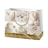 Cardex Esküvői mintás közepes méretű ajándéktáska 18x23x10cm-es