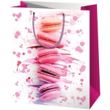 Cardex: Exkluzív macaron mintás nagy ajándéktáska 26x13x33cm