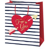 Cardex "For you" szíves normál méretű ajándéktáska 11x6x15cm