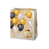 Cardex Happy Birthday! arany lufis exkluzív közepes méretű ajándéktáska 18x10x23cm