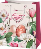 Cardex Húsvéti ajándéktáska 23x18x10cm, közepes, tojás magnóliákkal, Happy Easter
