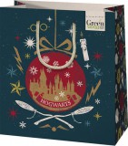 Cardex Karácsonyi ajándéktáska 23x18x10cm, közepes, green, Harry Potter, Hogwarts