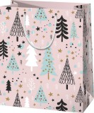 Cardex Karácsonyi ajándéktáska 23x18x10cm, közepes, rózsaszín