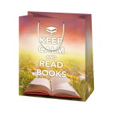 Cardex Keep Calm and Read Books felirattal ellátott nagy méretű ajándéktáska 27x14x33cm