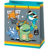 Cardex Kosárlabdás dinók óriás méretű ajándéktáska 33x15x44cm