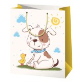 Cardex Kutya és csibe mintás közepes ajándéktáska 18x10x23cm