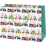 Cardex Mentő, rendőr és tűzoltó mintás közepes ajándéktáska 23x10x17,8cm
