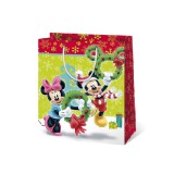 Cardex Mickey egeres és Minnie egeres karácsonyi óriás méretű ajándéktáska 33x15x45cm