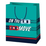 Cardex Sportautós közepes méretű ajándéktáska 18x23x10cm-es