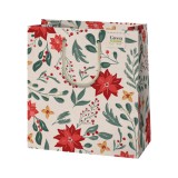 Cardex Virág mintás közepes méretű prémium ajándéktáska 18x23x10cm-es