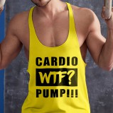 Cardio WTF? PUMP!!!- Stringer sárga trikó