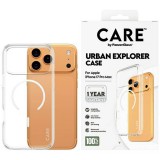 CARE by PanzerGlass zászlóshajó Urban Explorer Case w. White MagSafe iPhone 17 Pro Max számára Clear