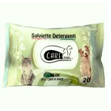 Carezze Aloe vera illatú nedves törlőkendő kisállatoknak – 20 db