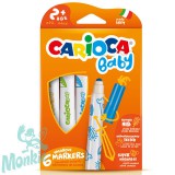 Carioca: Színes bébi filctoll 6db-os szett kimosható