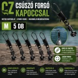 CarpZoom CZ csúszó forgó kapoccsal M horgászat feeder fenekező bojlis szerelékhez - fekete (CZ5210)