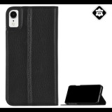 CASE-MATE BARELY THERE FOLIO tok álló, valódi bőr (FLIP, oldalra nyíló, bankkártya tartó, asztali tartó funkció) FEKETE [Apple iPhone XR 6.1] (CM037966)