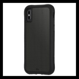 Case-mate CARBON FIBRE Apple iPhone XS Max 6.5 szilikon védő  (közepesen ütésálló, valódi szénszálás hátlap) fekete