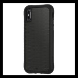 CASE-MATE CARBON FIBRE szilikon telefonvédő (BUMPER, közepesen ütésálló, valódi szénszálás hátlap) FEKETE [Apple iPhone XS Max 6.5] (CM037816)