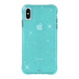 Case-mate SHEER Apple iPhone XS Max 6.5 szilikon védő (közepesen ütésálló, légpárnás keret, csillámporos) világoskék