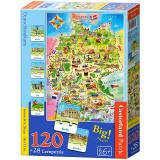 Castorland Németország maxi oktató puzzle 120+28db-os (E-180) (E-180) - Kirakós, Puzzle
