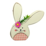 CAT-decor Húsvéti nyuszifej dísz virággal - 16 cm