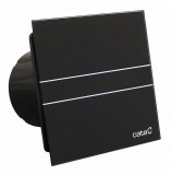 CATA 00900502 Cata E-100GT BK ventilátor üveg előlappal, utószellőztető funkcióval, fekete