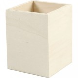 CCHOBBY Fa ceruzatartó, dekorálható, 7,5x7,5x9,5cm