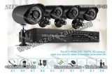 CCTV - DVRkit DVR H.264 Online éjjellátó térfigyelő kamera rendszer 4-kamerás
