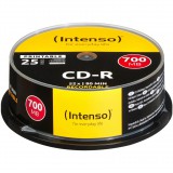 CD-R Intenso 700MB 25pcs Cakebox "printable inkjet" 52 (1801124) (1801124)