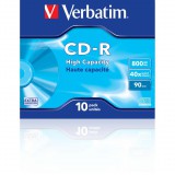 CD-R Verbatim 800MB 10pcs Pack 40x JewelCase extra protec retail (43428)