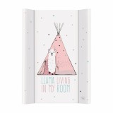 Ceba pelenkázó lap merev 2 oldalú 50x70cm COMFORT Lolly Polly láma