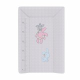 Ceba pelenkázó lap puha 3 oldalú 50x70cm nyuszi szürke