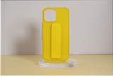 Cellect Apple iPhone 14 Plus TPU+PC gumírozott sárga kitámasztható tok