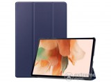 Cellect bőr hatású flip tok Samsung S7 Lite 12.4 T730/T735 készülékhez, sötétkék